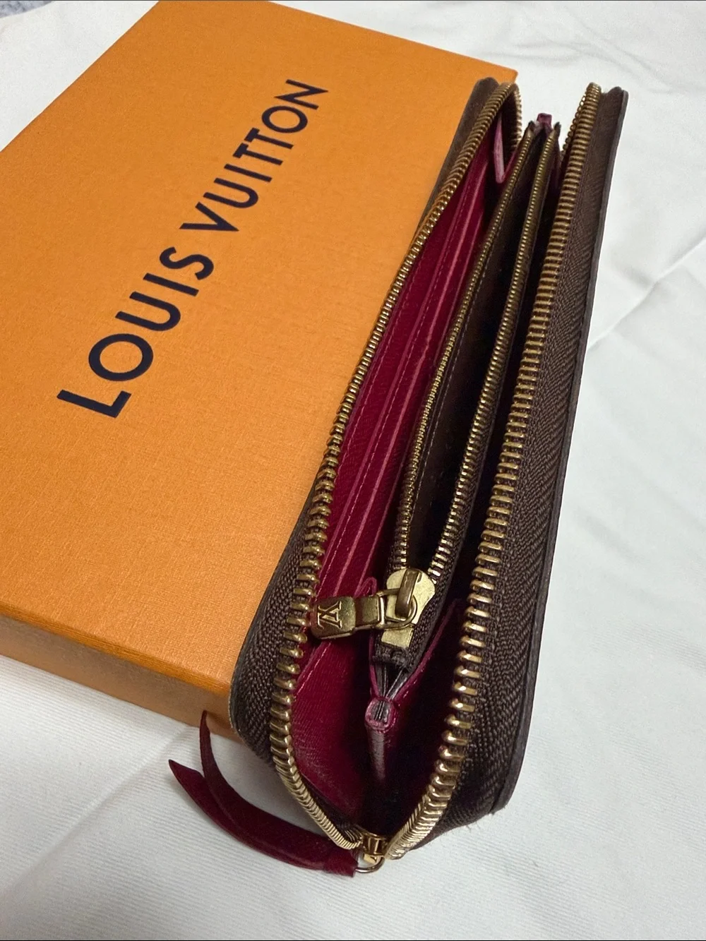Louis Vuitton clemence zippy long wallet